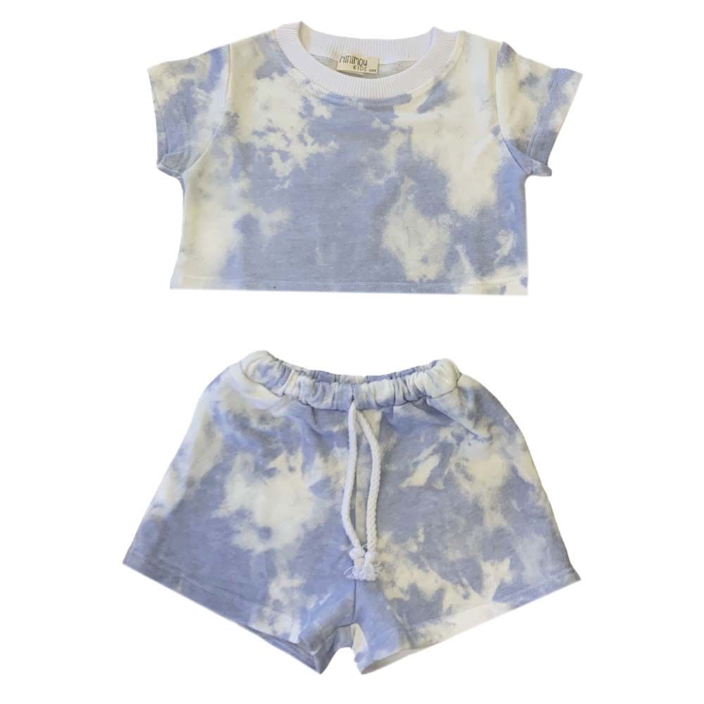 Minimou Kids - Tie Dye Short Tracksuit - Lilac