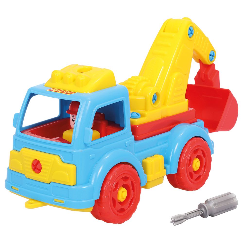 Polesie - Take-Apart Excavator Truck - Blue