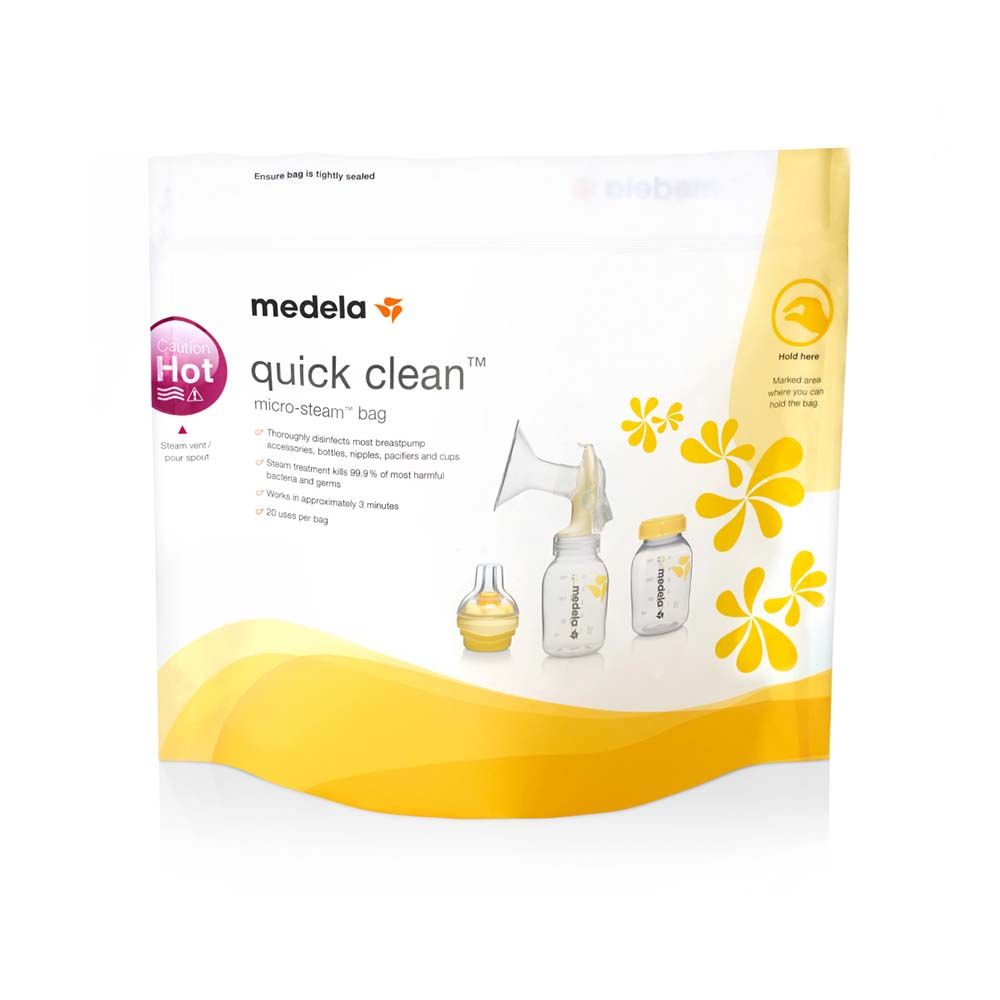 Medela - Quick Clean Microwave Sterilization Bags Breastpump - 5pcs