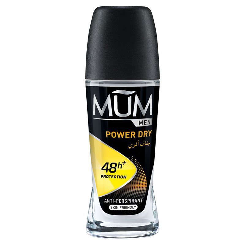 Mum - Deodorant Roll-On 50ml - Men Power Dry - Black/Yellow