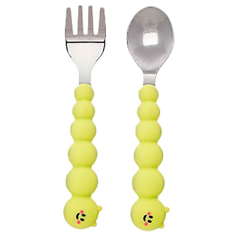 Melii - Silicone Caterpillar Spoon & Fork Set