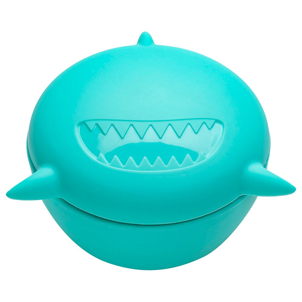 Melii - Silicone Bowl w/ Lid - Shark - 350ml - Turquoise