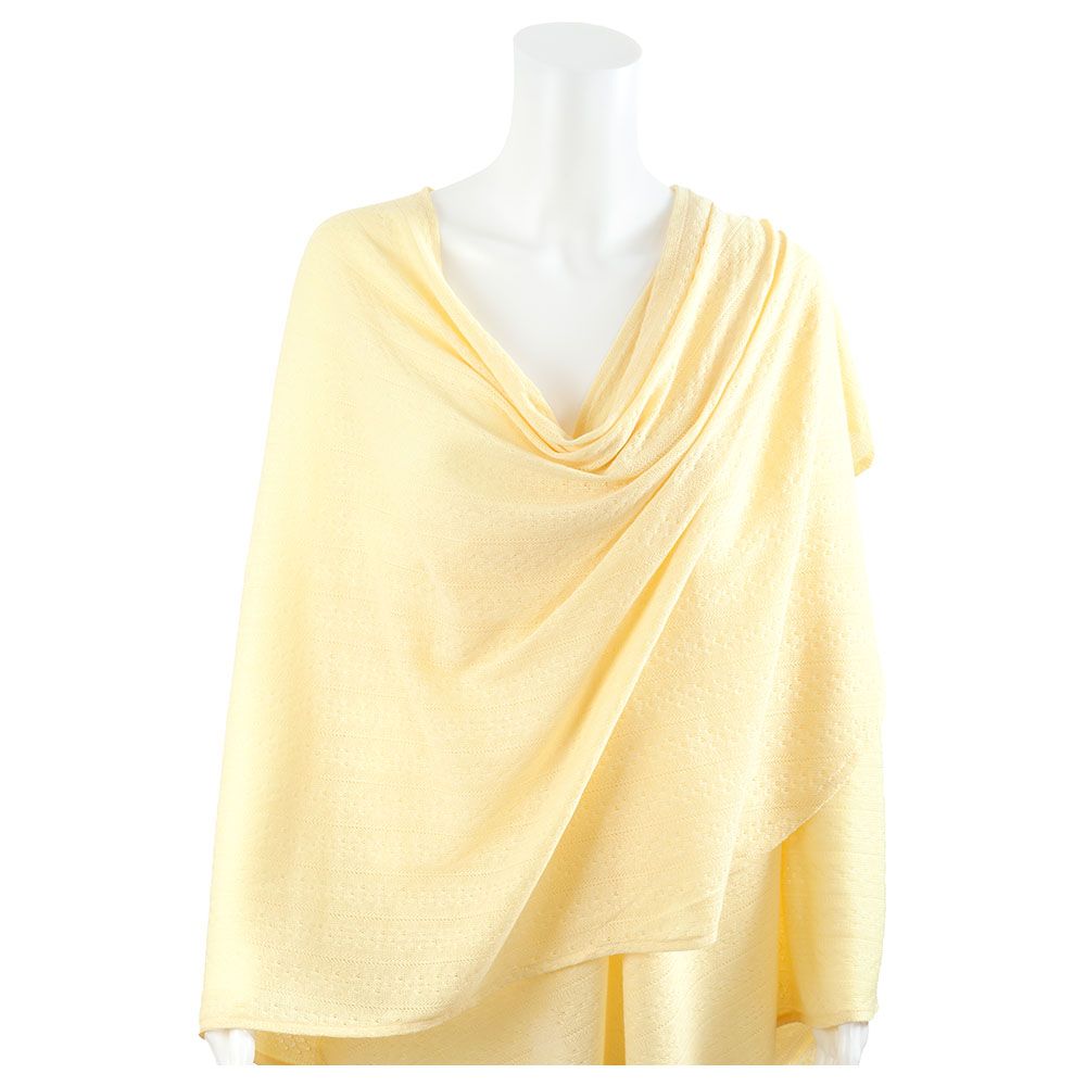 Bebitza - Textured Knit Nursing Cover - Yellow