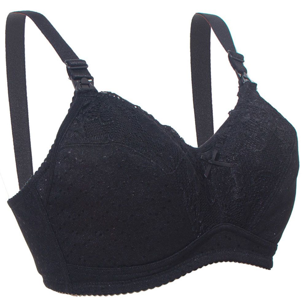 Okus - Basic Cotton Maternity & Nursing Bra - Black