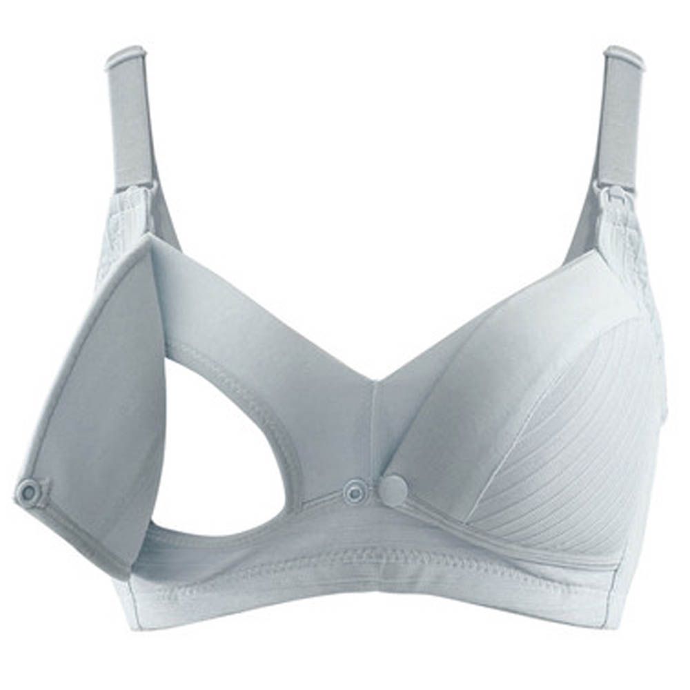 Okus - Comfy Cotton Maternity & Nursing Bra - Light Grey