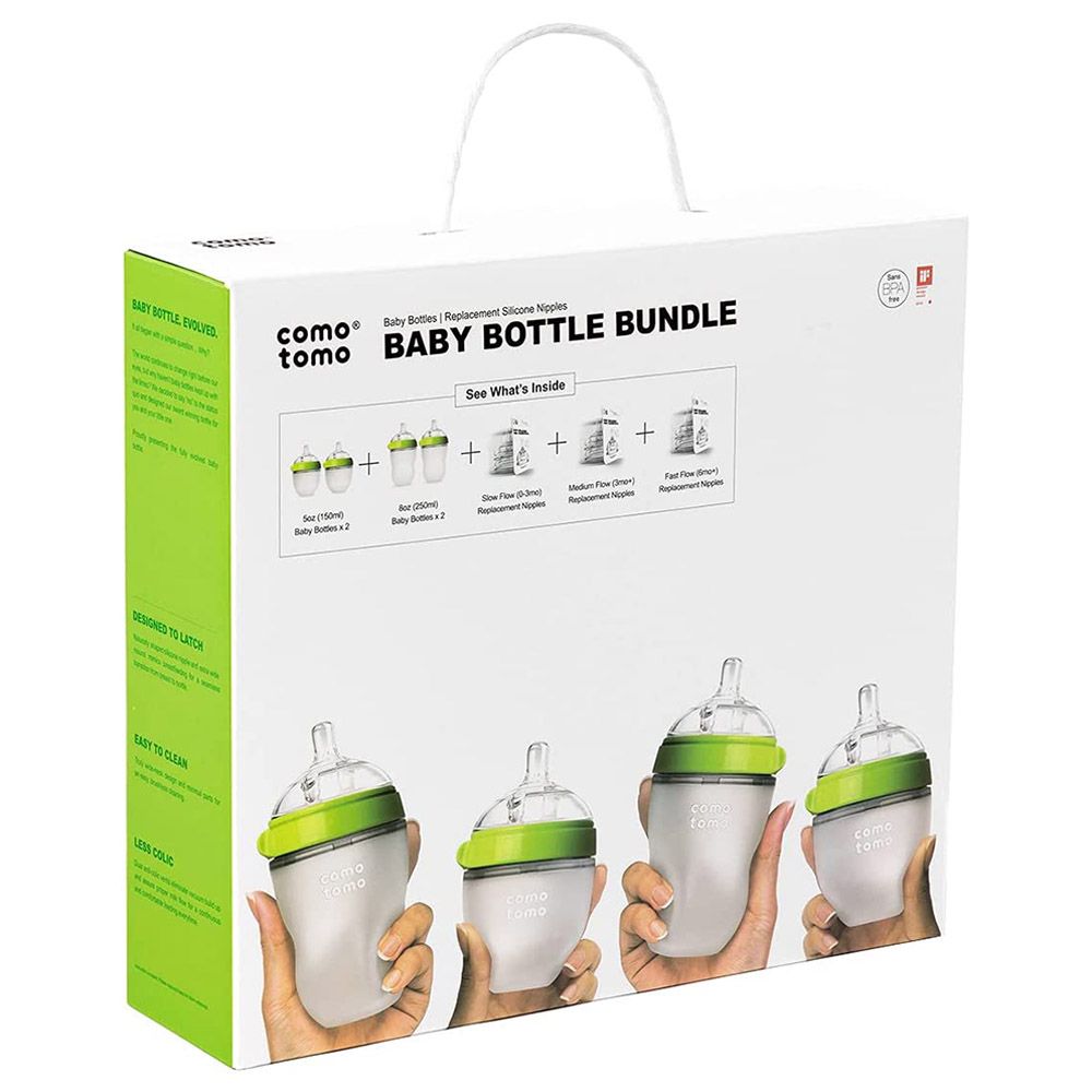 Comotomo - Baby Bottle Bundle 10 pcs - Green