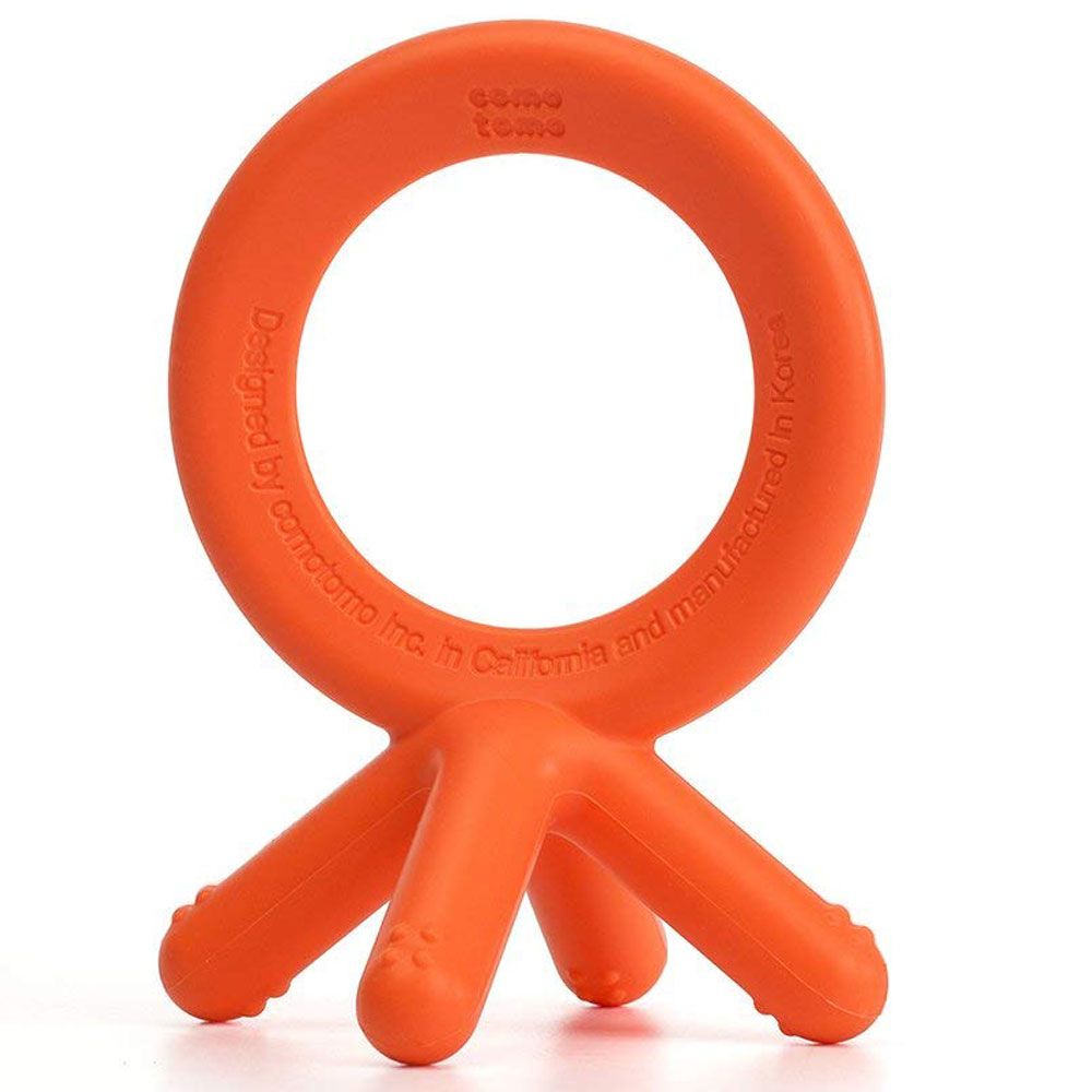 Comotomo - Silicone Baby Teether - Orange