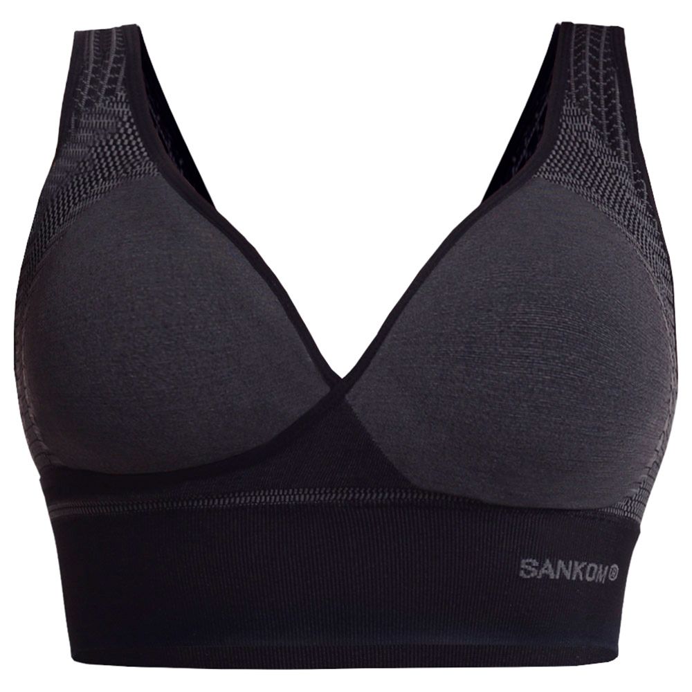 Sankom - Patent Classic Bra For Back Support - Black