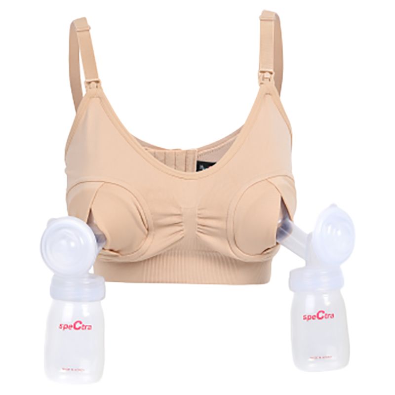 Spectra - Hugs'N Kisses Hands-Free Pumping/Nursing Bra Only - Latte