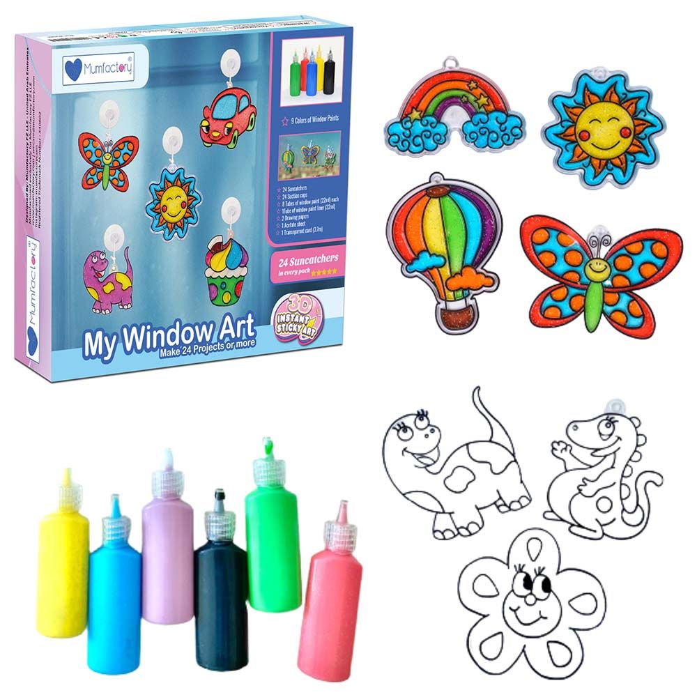 Mumfactory - My Window Art Paint Toy For Kids - 24Pcs