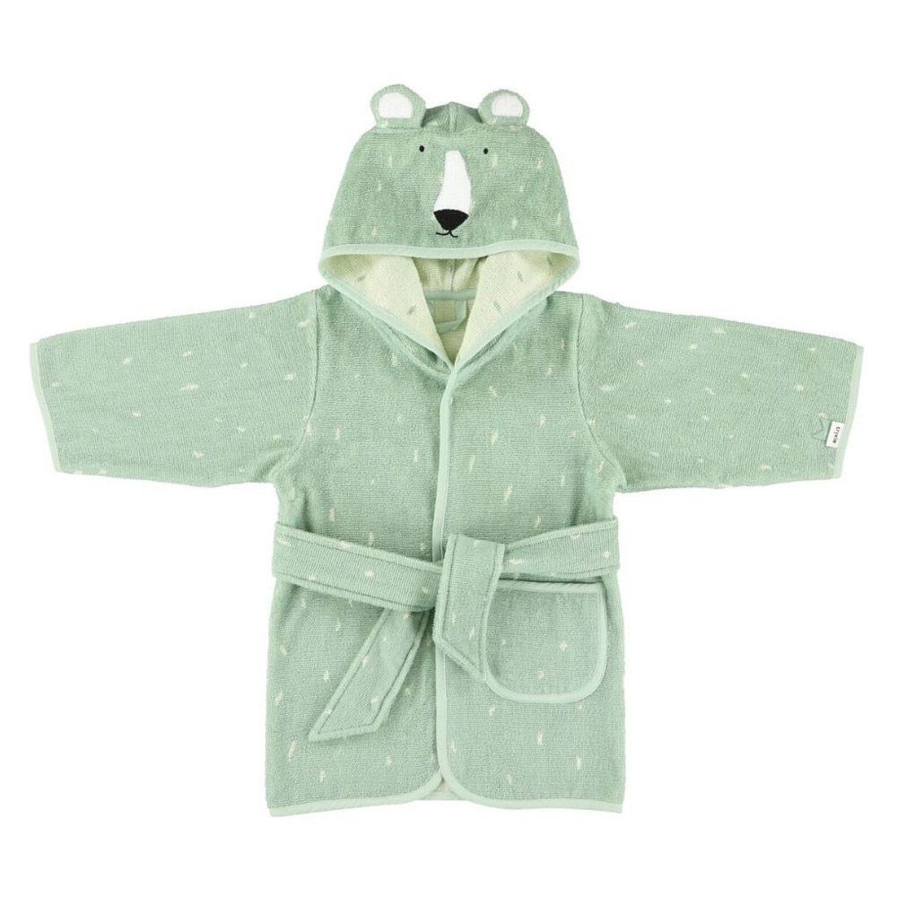 Trixie - Mr. Polar Bear Bathrobe - Mint Green