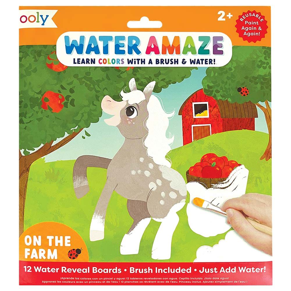 Ooly - Water Amaze Water Reveal Boards - On The Farm