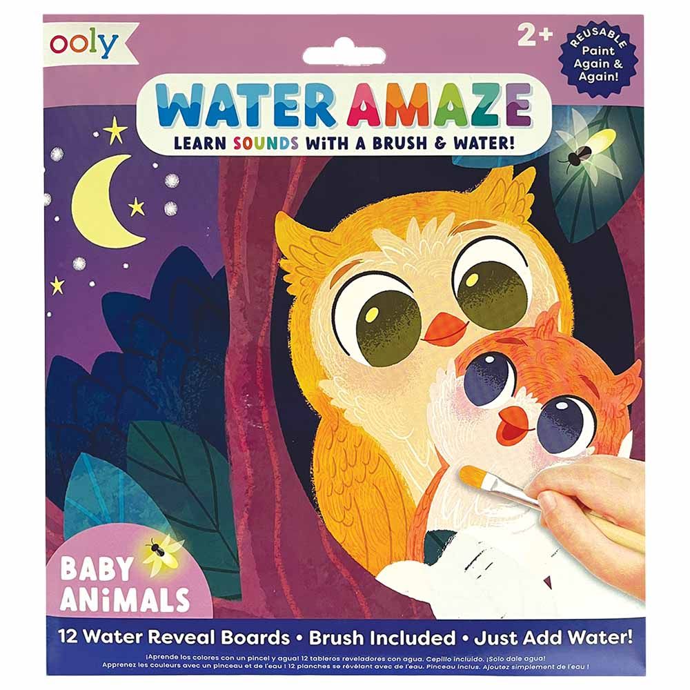 Ooly - Water Amaze Water Reveal Boards - Baby Animals