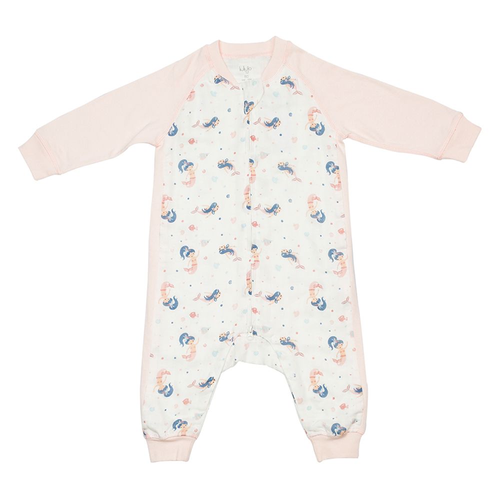 Lulujo - Mermaid Print Sleepsuit - Light Pink