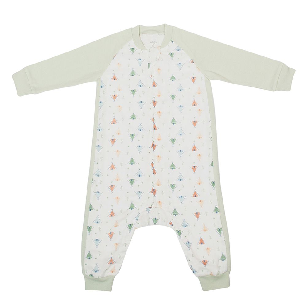 Lulujo - Camping Print Sleepsuit - Green