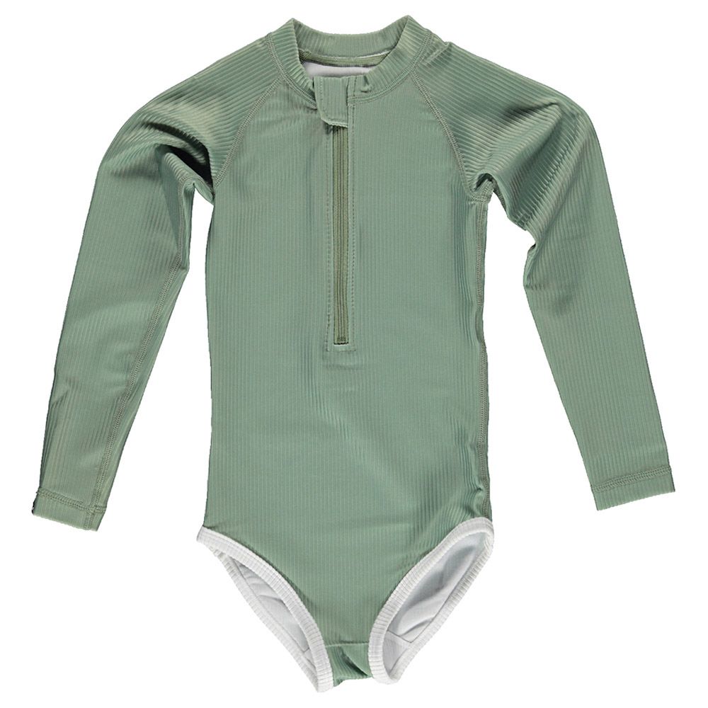 Beach & Bandits - Basil Ribbed Swimsuit - Green