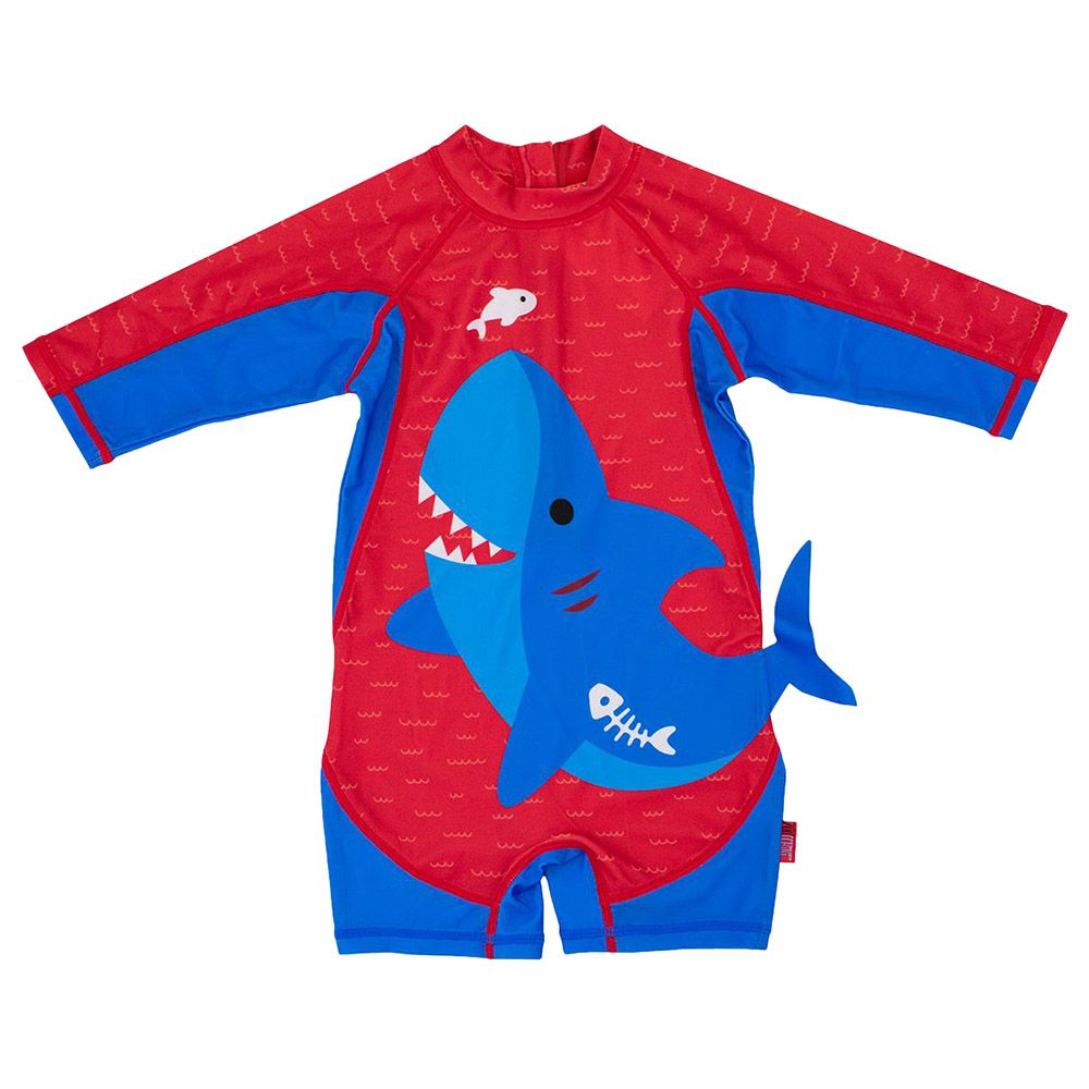 Zoocchini - One Piece Surf Suit - Blue Shark