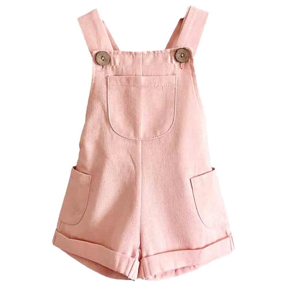 Mon.Amelissa - Girls Linen Jumpsuit - Rose