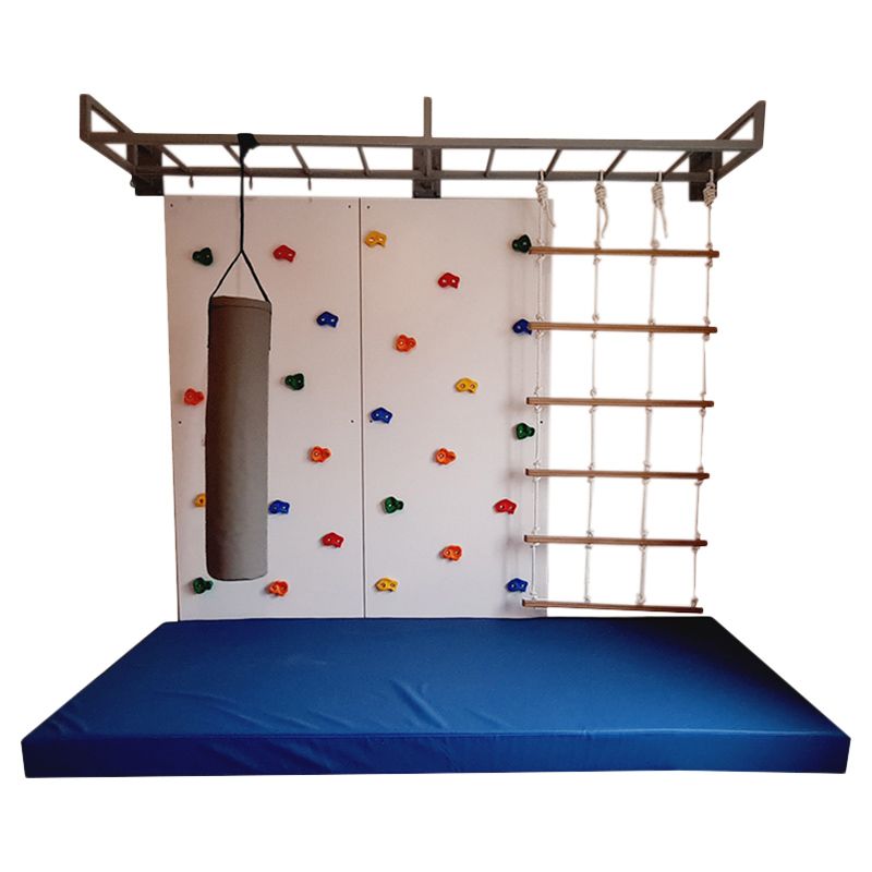 Moon Kids - 2 Panel Climbing Wall W/ Monkey Bars & Cargo Net