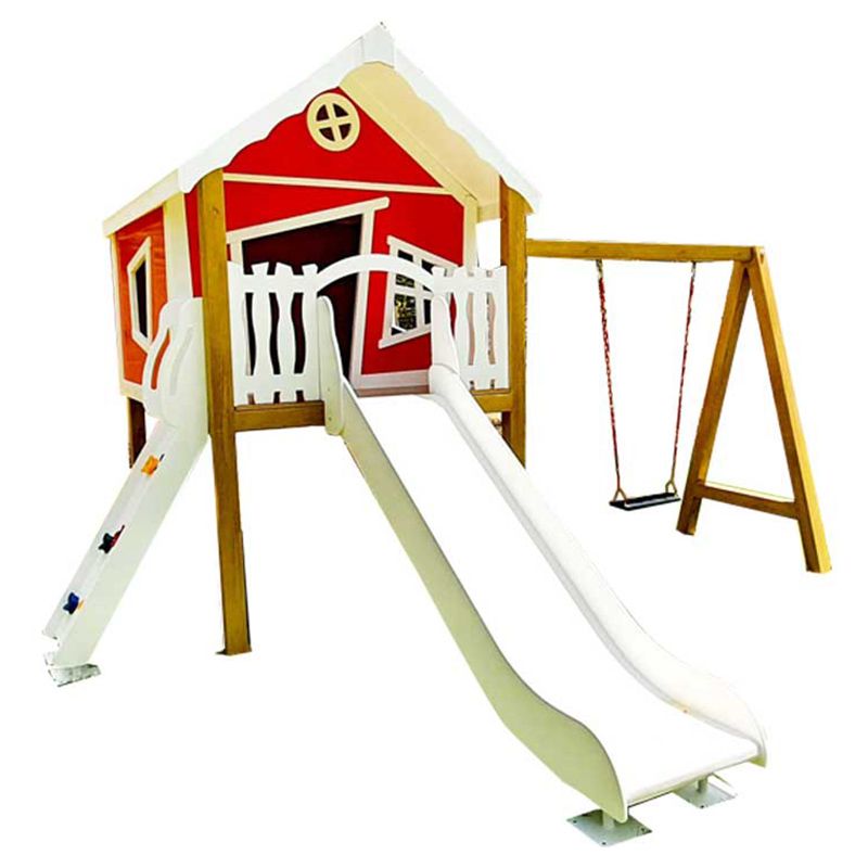 Moon Kids - Explorer Play House - Red/White/Natural Wood