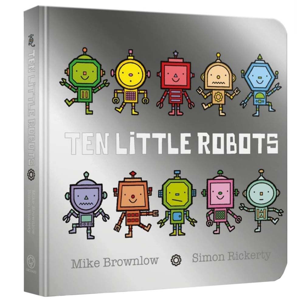 Ten Little Robots Board Book