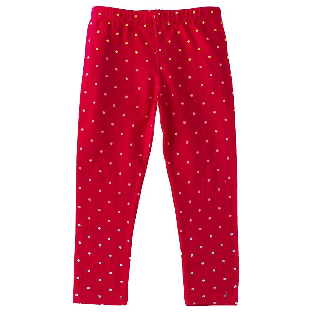 Jelliene - Legging W/ Multi Dot Print - Pink