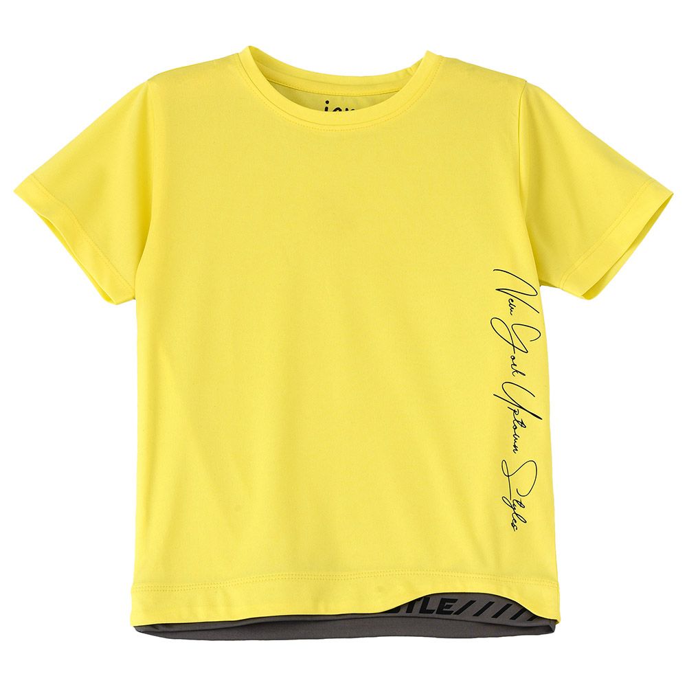 Jam - Knit T-Shirt W/ Print At Front - Yellow