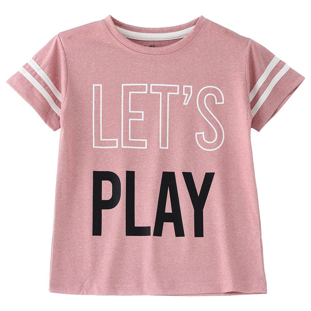 Jelliene - Knit T-Shirt W/ Print At Front - Pink