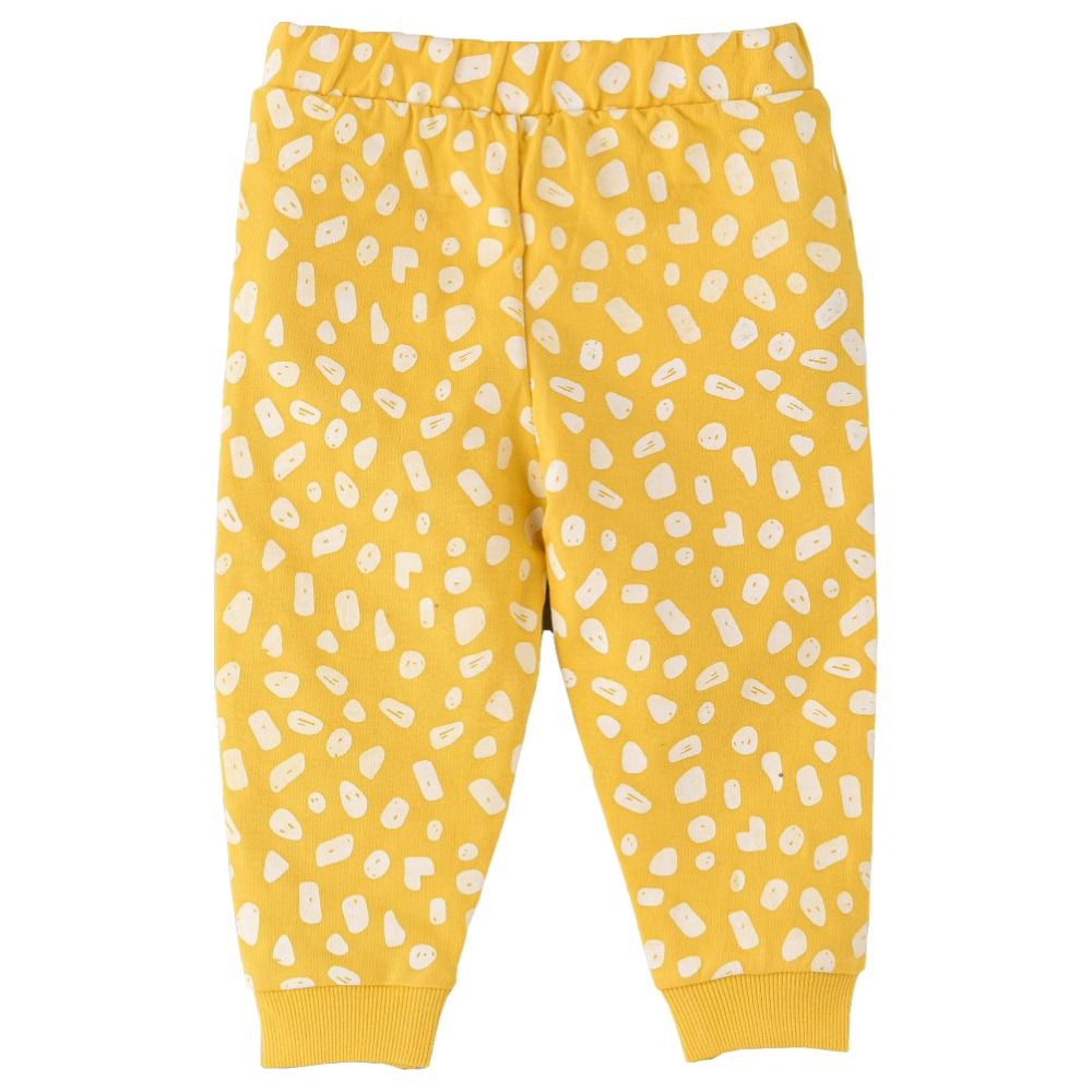 Jelliene - Knit Spotted Joggers - Yellow