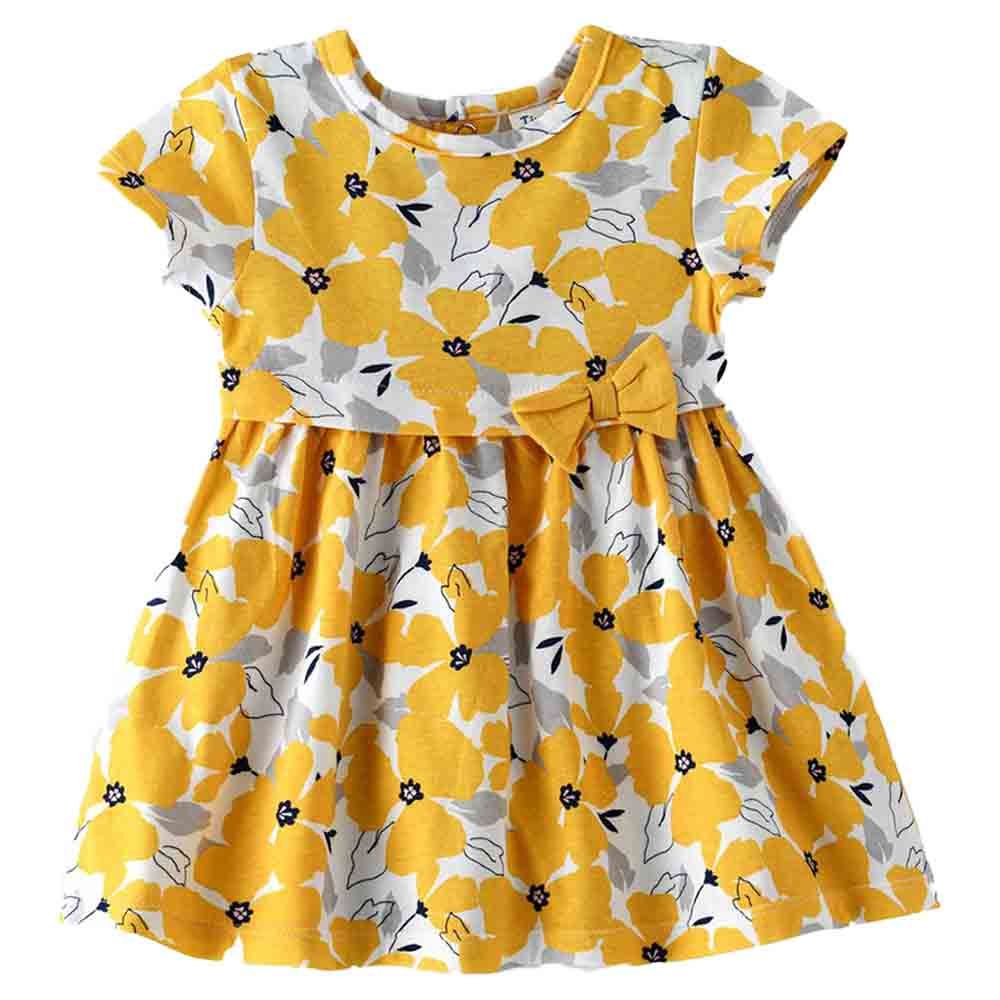 Tiny Hug - Girls Floral Print Dress