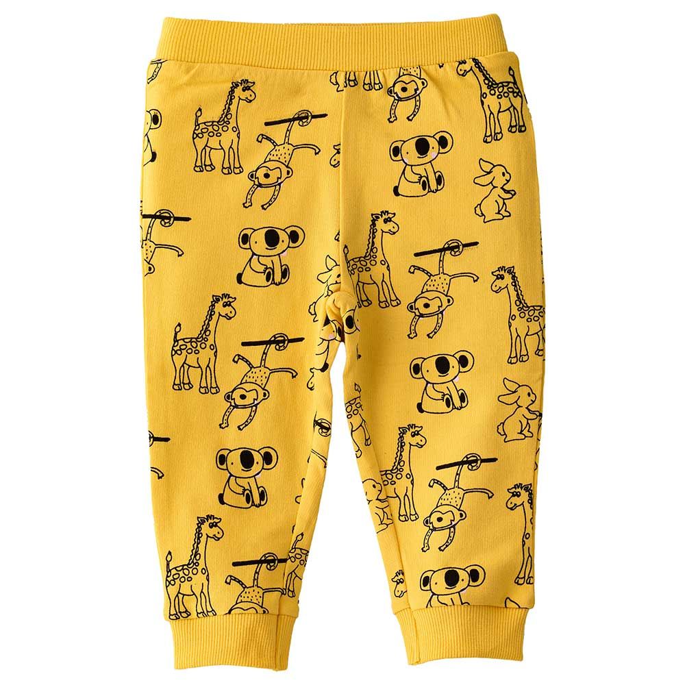 Jelliene - Knit Aop Jog Pant - Yellow