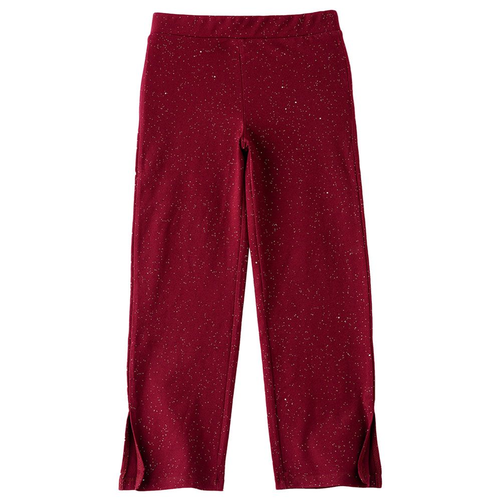 Jelliene - Legging W/ Glitter - Maroon