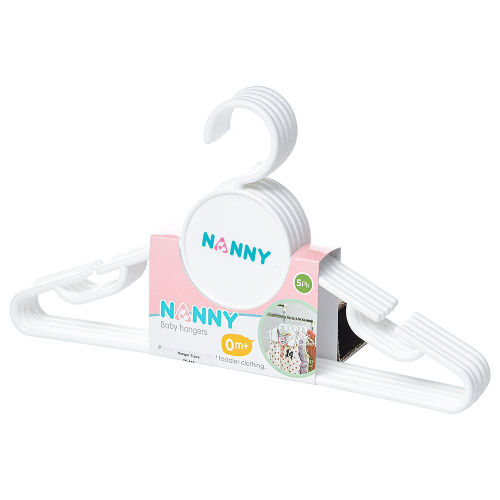 Uniq Kidz - Nanny Hanger Pack of 5 - White