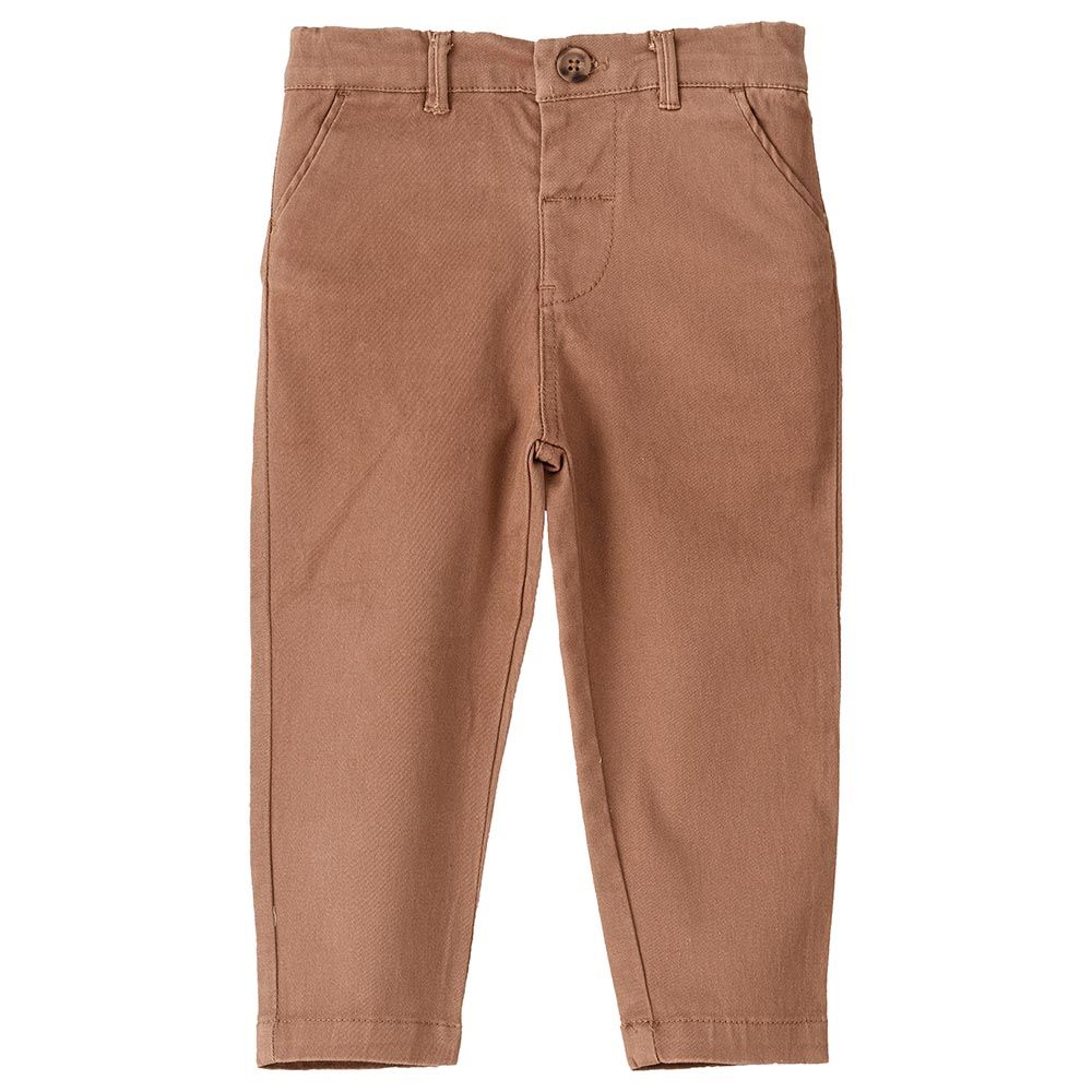 Jam - Solid Woven Pants - Brown