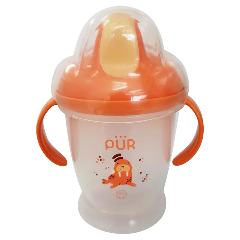 PUR - Natural Extension Drinking Cup W/ Spout 150ml - Orange