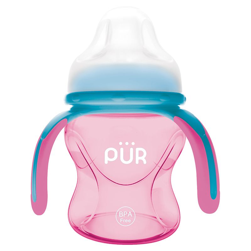 PUR - Natural Grasp Cup W/ Spout & Handle 5oz - Pink