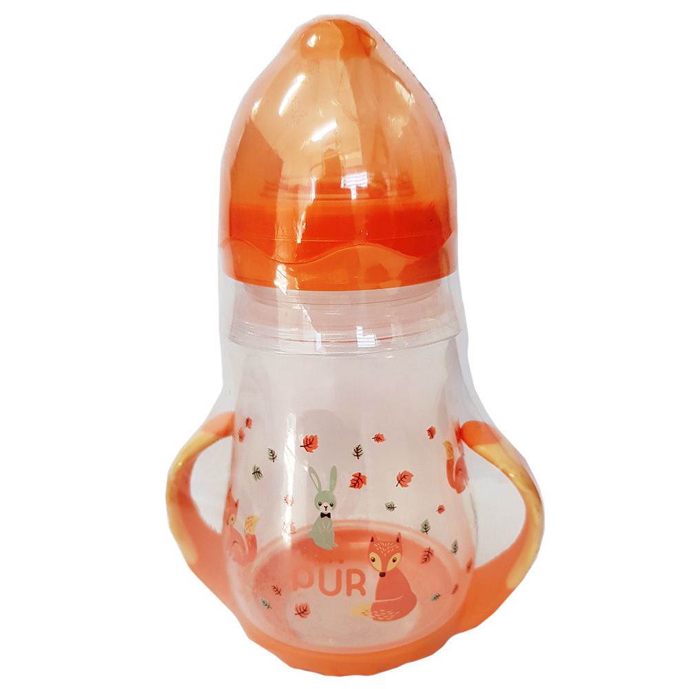 PUR - Wide Neck Bottle With Base Handle 250ml - Peach