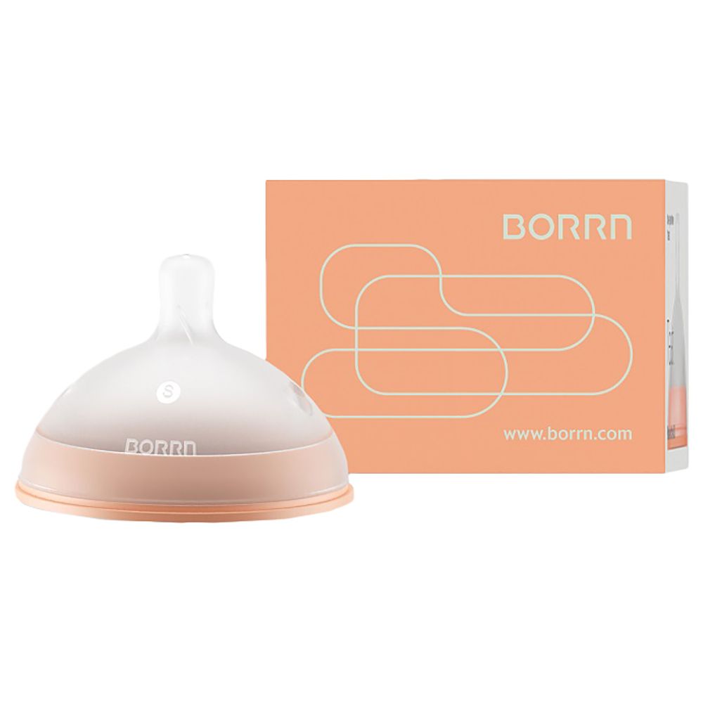 BORRN - Silicone BPA Free Non-Toxic Teat Slow Flow - Orange