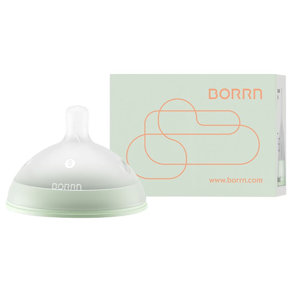 BORRN - Silicone BPA Free Non-Toxic Teat Slow Flow - Green