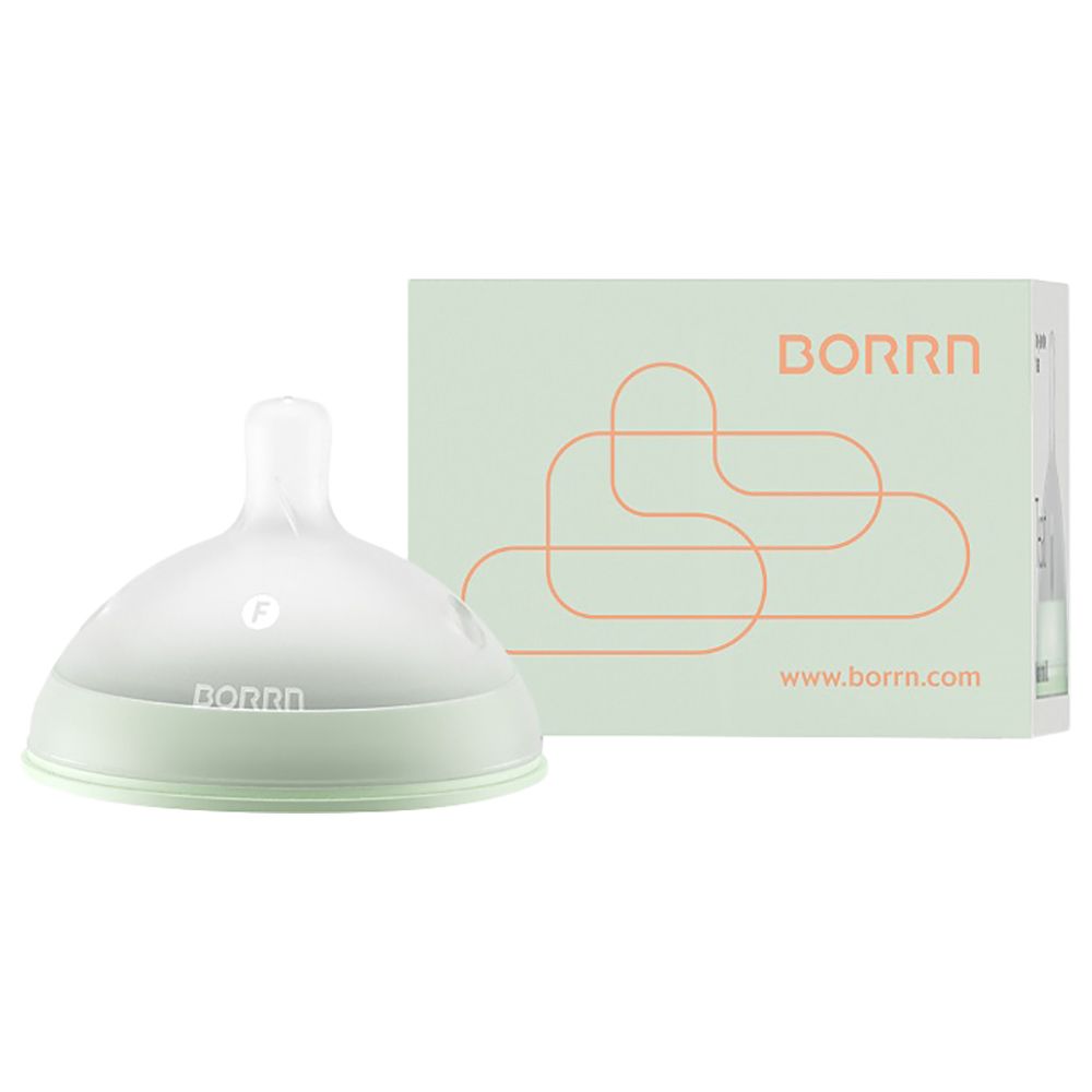 BORRN - Silicone BPA Free Non-Toxic Teat Fast Flow - Green