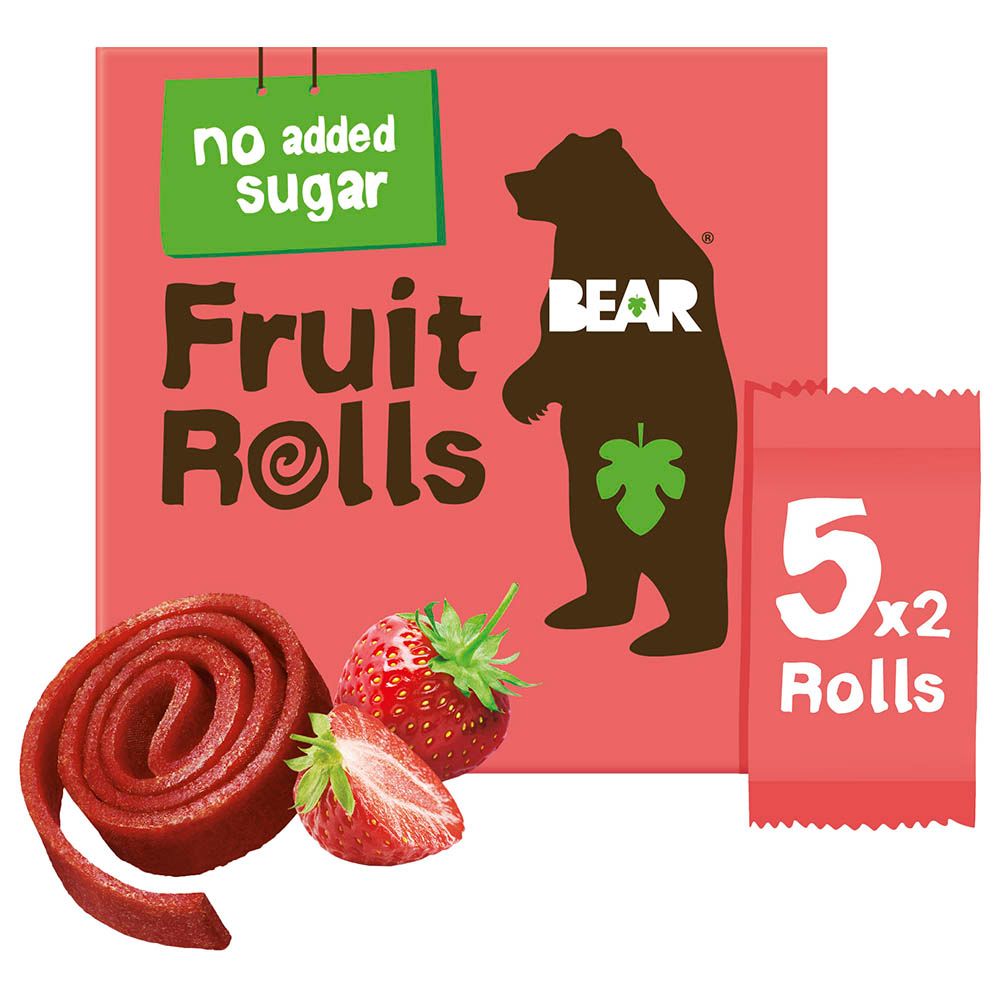 Bear - 'Fruit Rolls' Strawberry - Healthy On The Go Snack