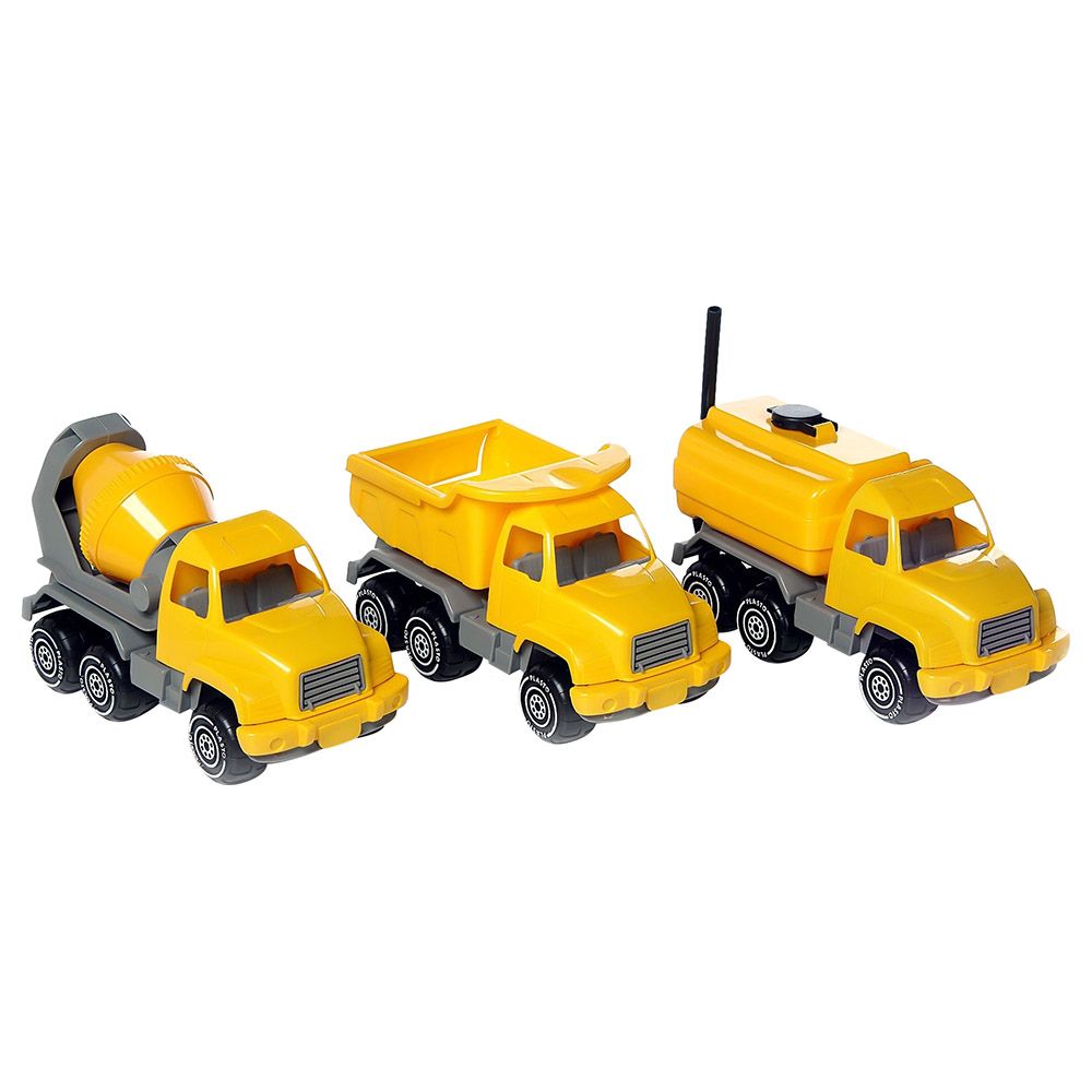 Plasto - Petrol Tanker - Dump Truck & Concrete Mixer - 26 cm