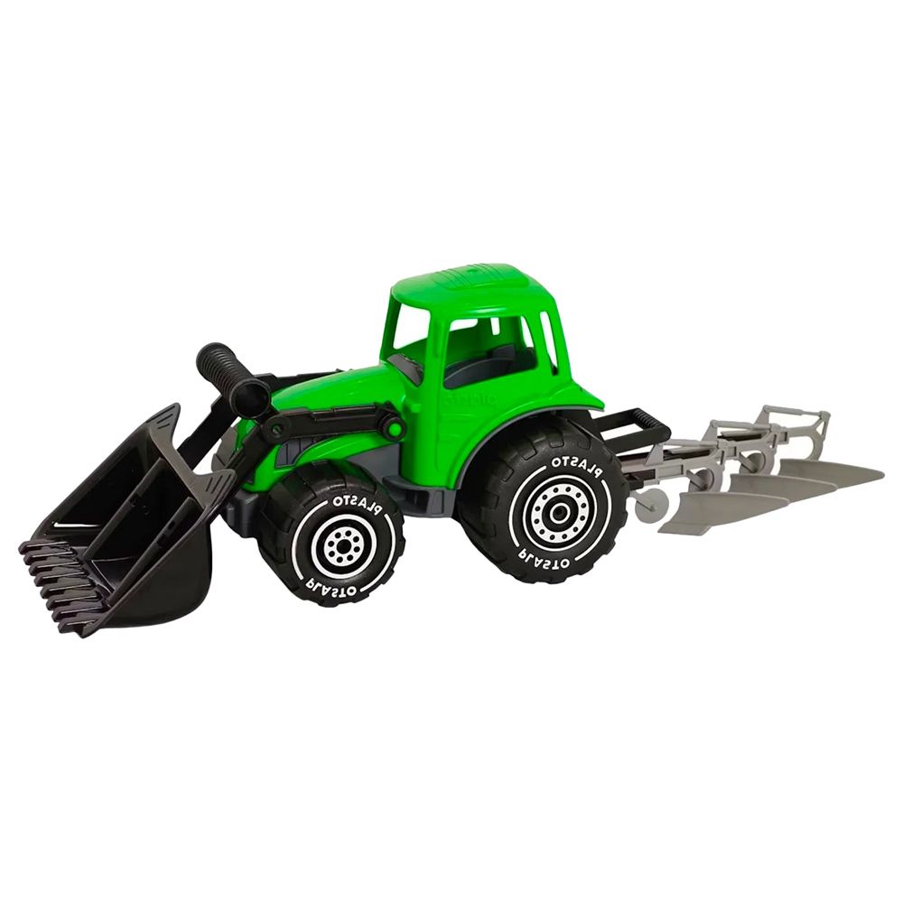 Plasto - Tractor With Frontloader & Plough