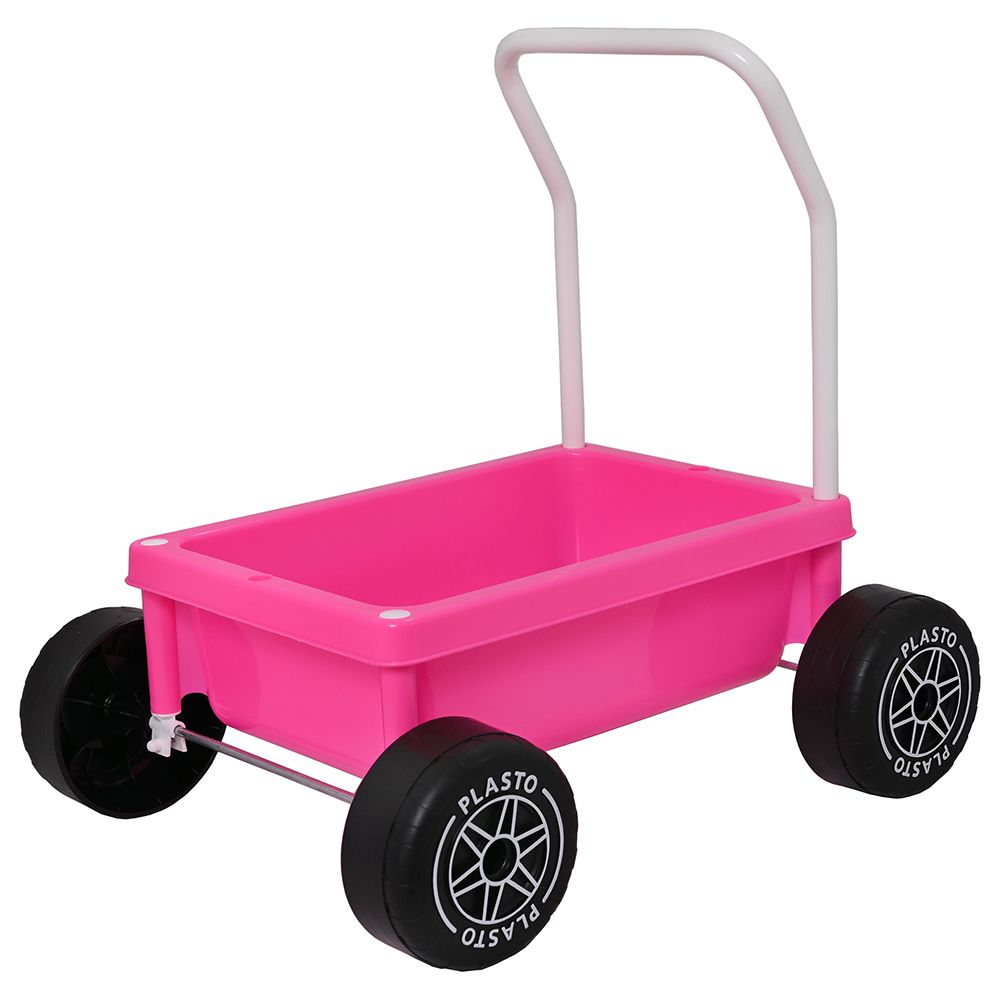 Plasto - Baby Walker With Silent Wheels - 48 cm - Pink