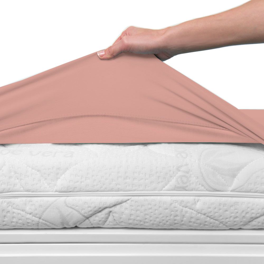 Bsensible - Crib Sheet & Mattress Protector - 60x120cm - Pink