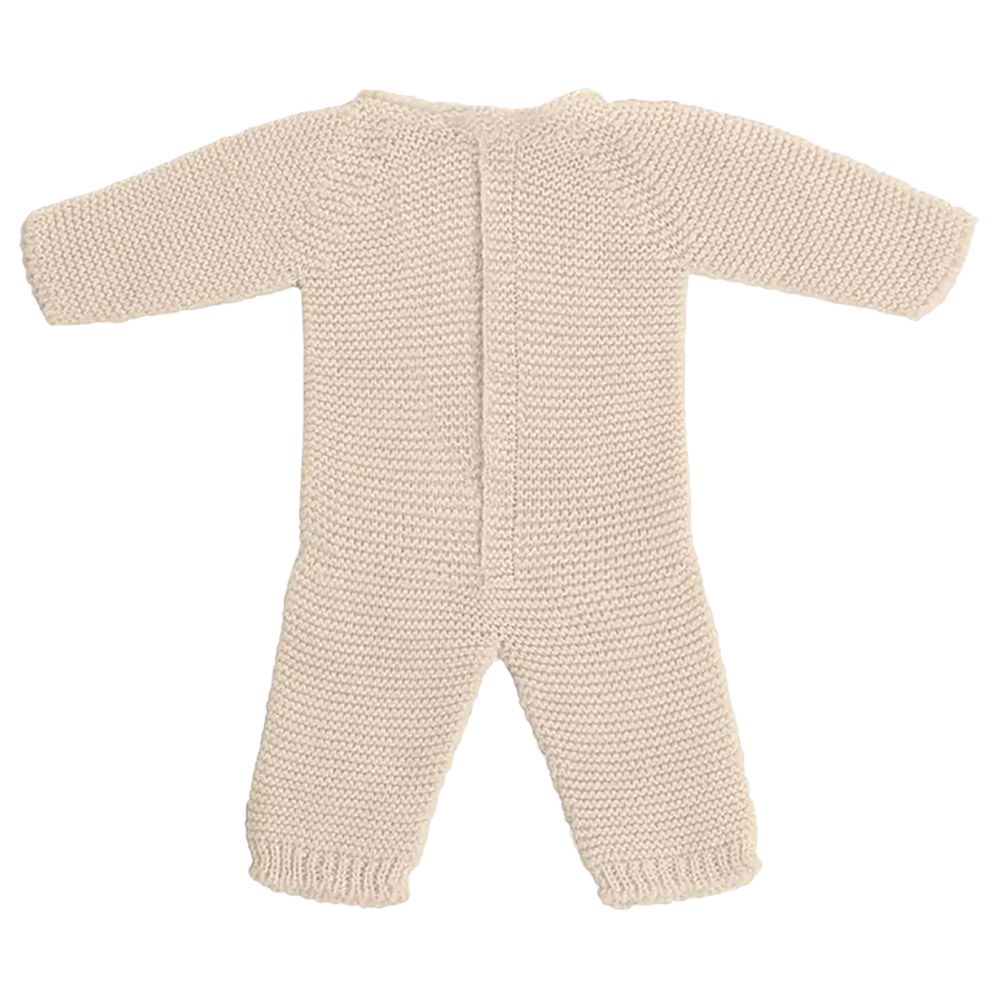 Miniland Baby - Knitted Pajama For Doll - 38cm - Linen