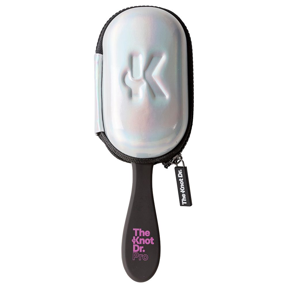 Knot Dr. - Pro Hair Brush w/ Holographic Head Case - Fuchsia