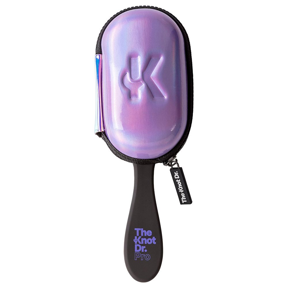 Knot Dr. - Pro Hair Brush w/ Holographic Head Case - Periwinkle