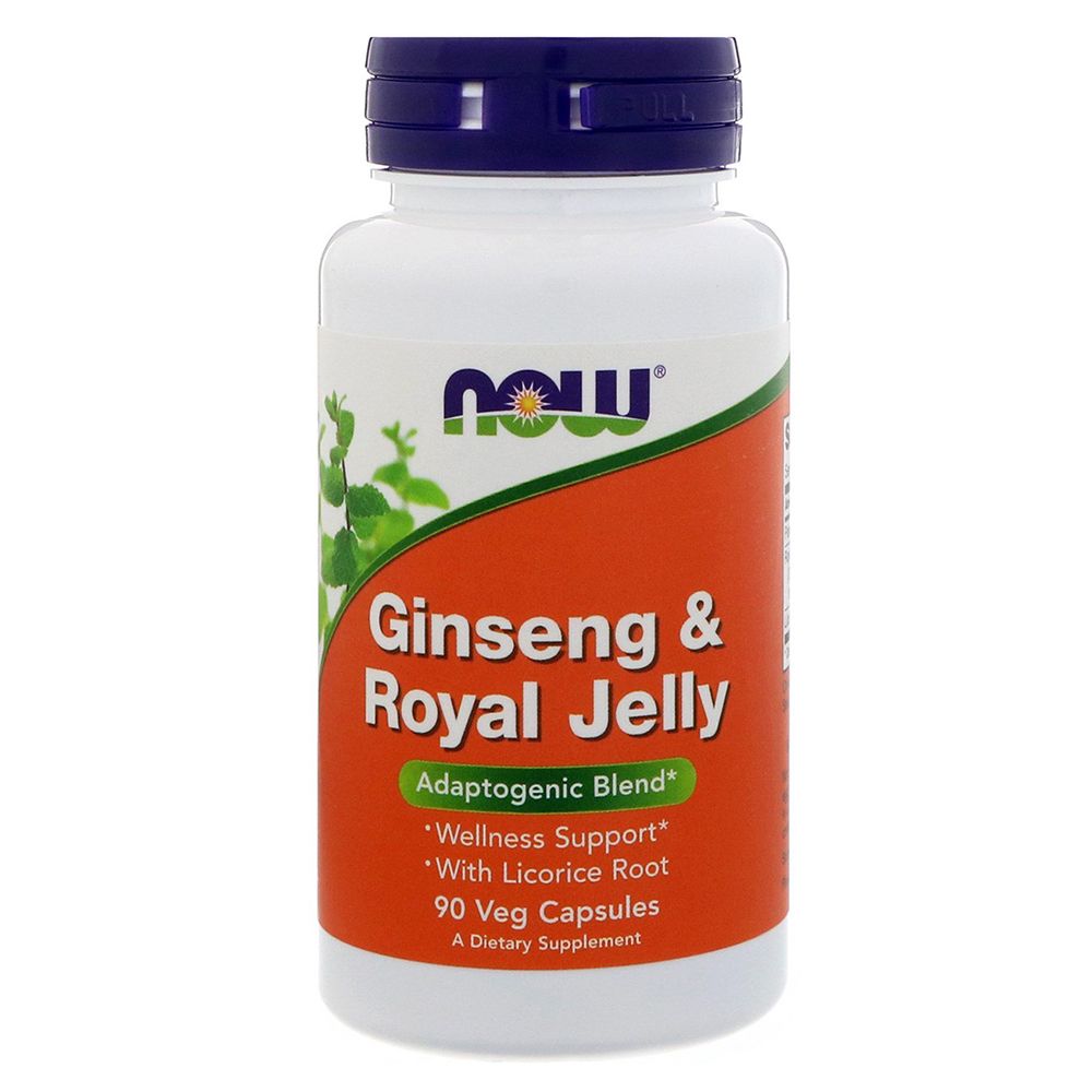 NOW - Ginseng & Royal Jelly 90 Veg Capsules