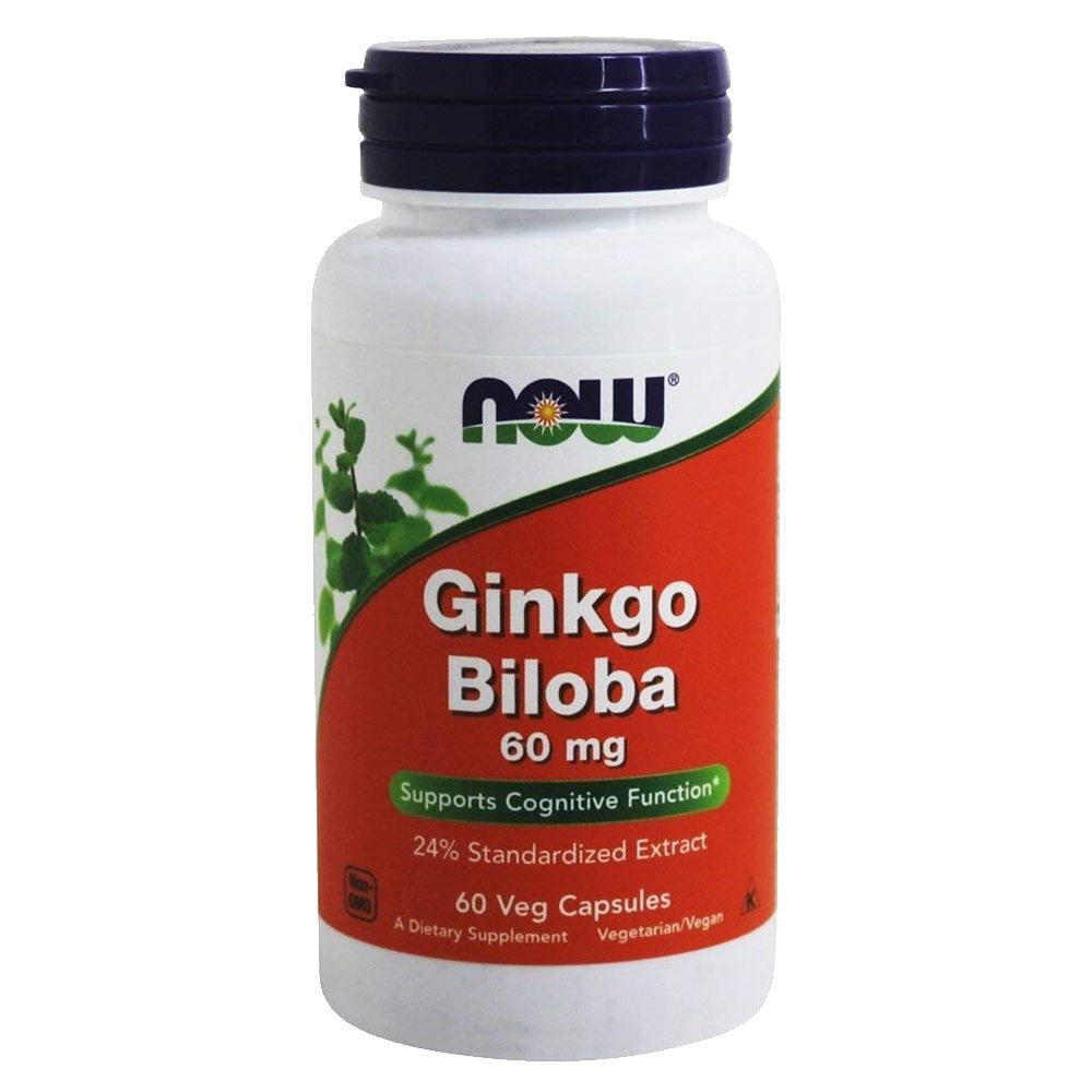 NOW - Ginkgo Biloba 60 mg 60 Veg Capsules